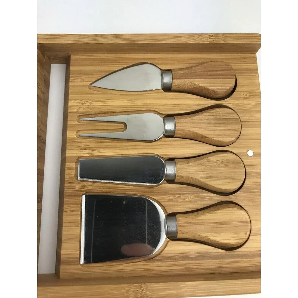 Steamboat Springs Wood‎ Case Box cheese Spreader Knife Fork Set